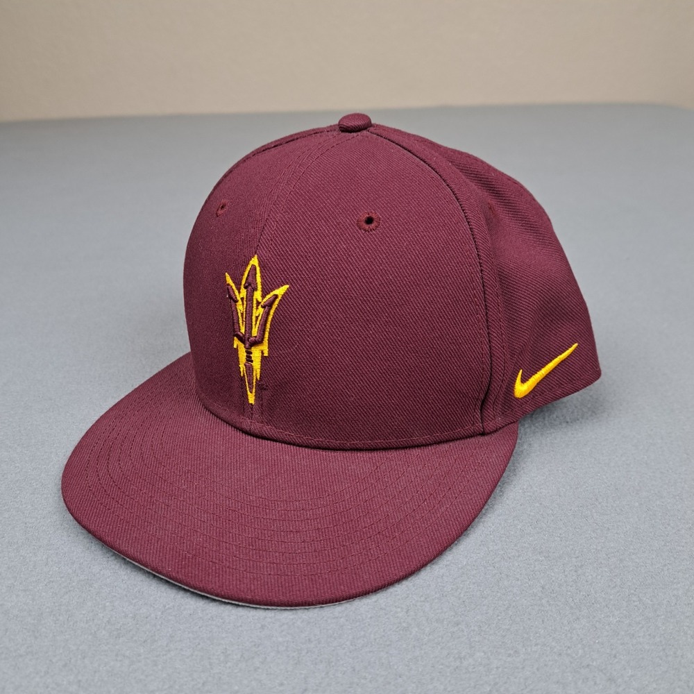 Arizona State University Nike Snapback Hat Cap OSFM Adult Maroon Gold Big STATE